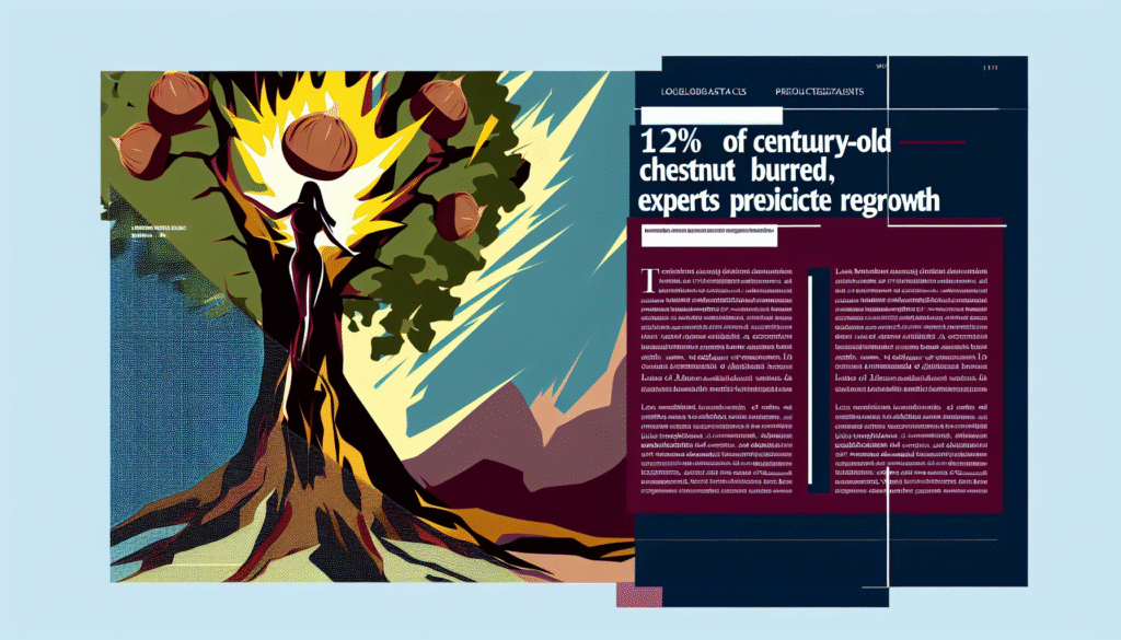 12% castaños centenarios quemados en Las Médulas, expertos prevén rebrote