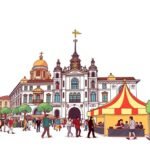 Madrid imita la Feria de Abril en una caricatura