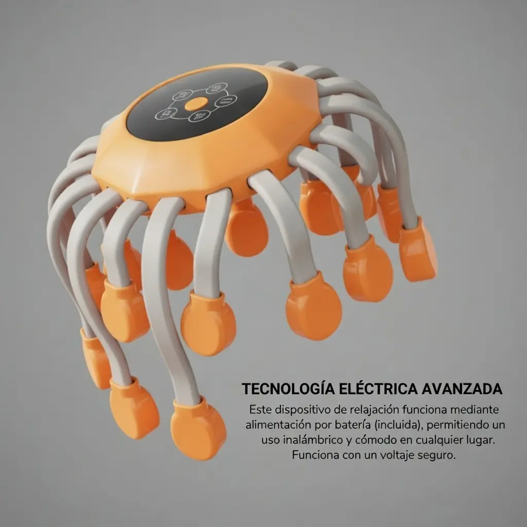 Masajeador Eléctrico de Cuero Cabelludo: Alivio del Estrés y Relax - Imagen 2
