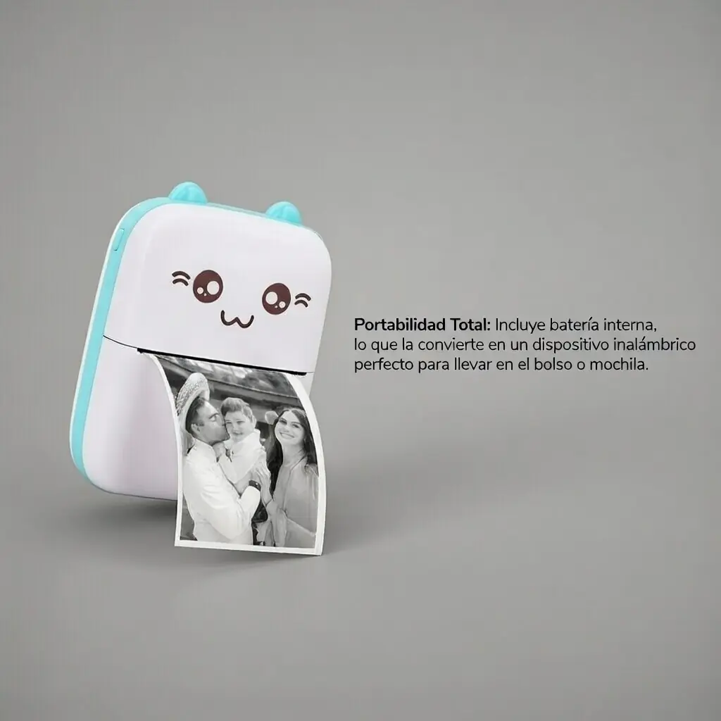 Mini Impresora Portátil Bluetooth: Fotos y Notas Sin Tinta - Imagen 2