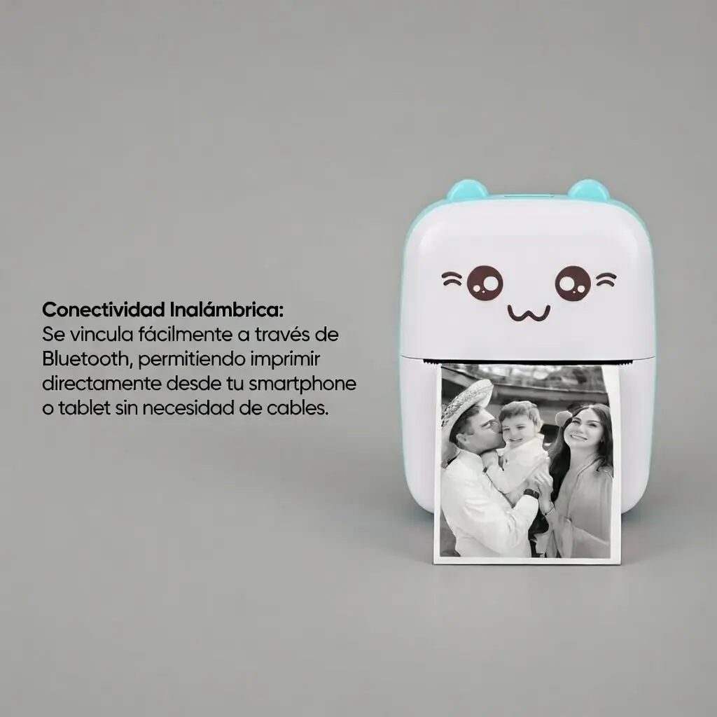 Mini Impresora Portátil Bluetooth: Fotos y Notas Sin Tinta - Imagen 3