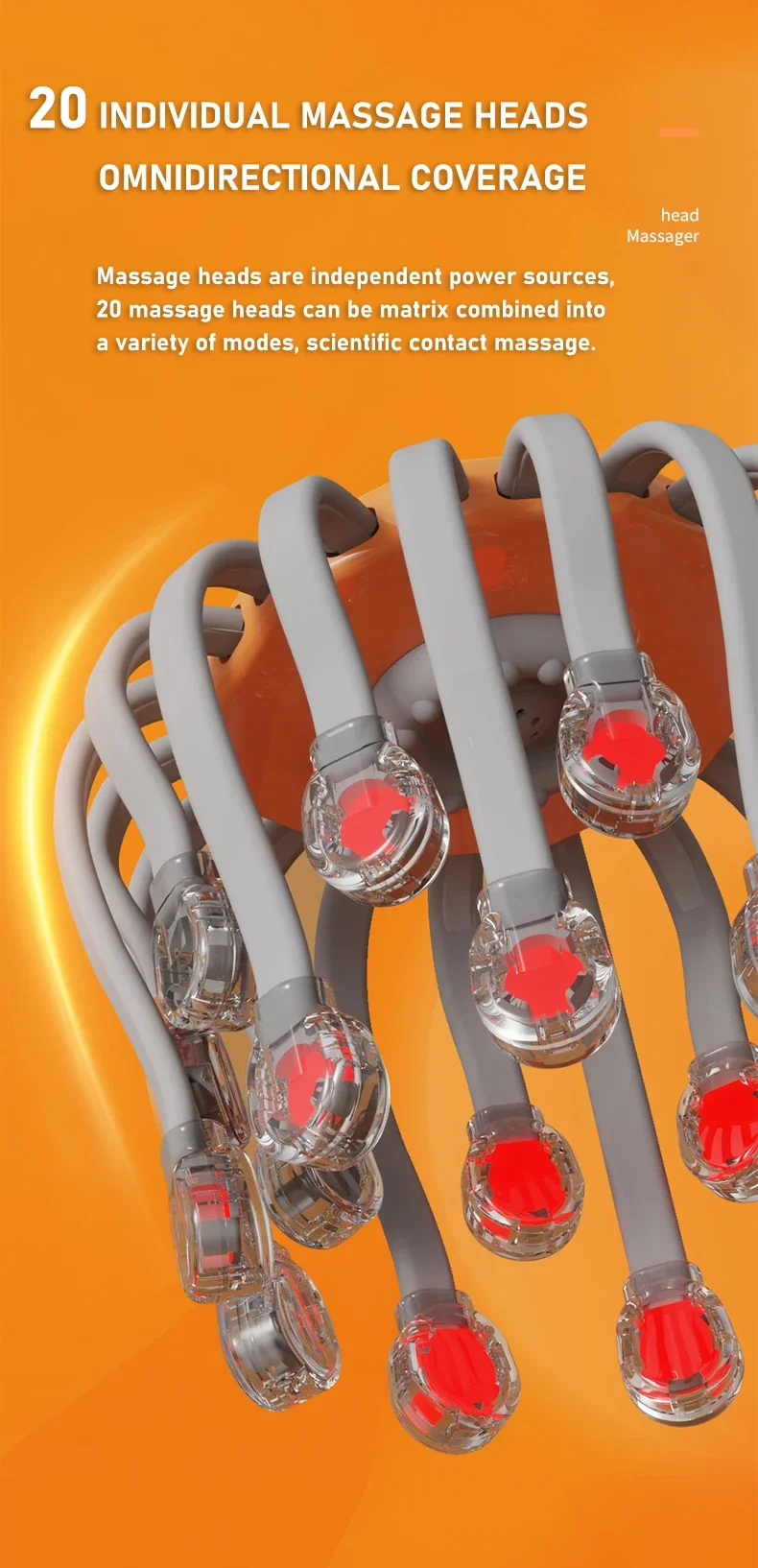 Masajeador de cabeza de cuero cabelludo - Imagen 2