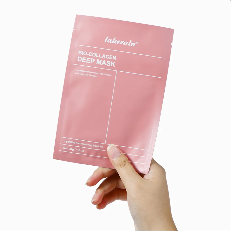 Mascarilla de hidrogel Bio-Collagen Real Deep con suplemento de colágeno, hidratante y de uso nocturno.