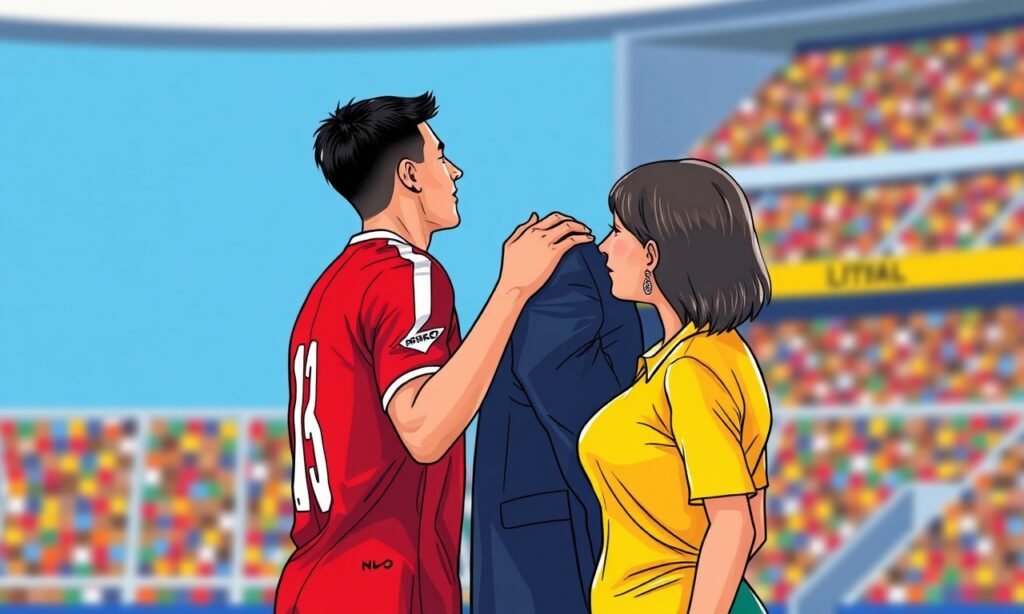 ver abrazo fútbol refleja admiración y valores