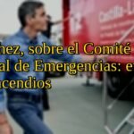 Sánchez, sobre el Comité Estatal de Emergencias: evalúa los incendios