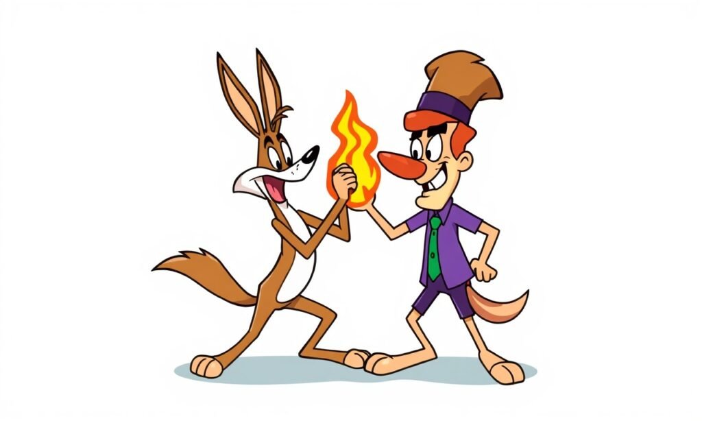 Ver el enfrentamiento histórico entre Coyote y Acme