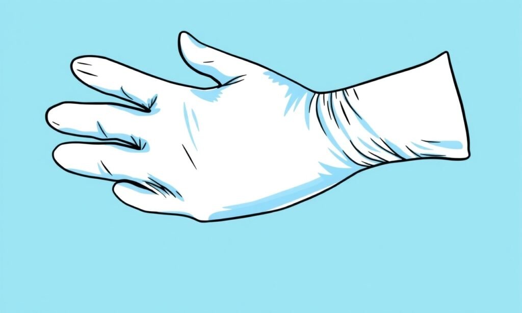 guante de nitrilo azul resistente sin latex para usos médicos